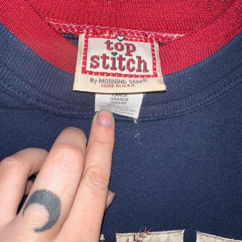 Topstitch sweater by morning sun size large